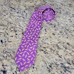 Ted Baker London Light Purple Dragonfly's 100% Silk Necktie 59 x 3
